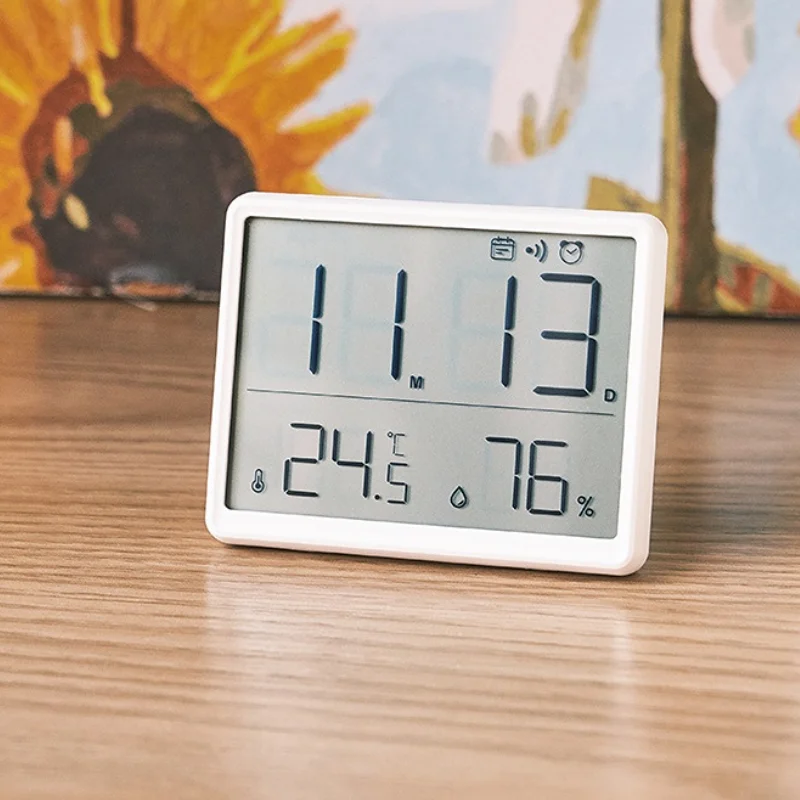 

Настенный термометр для помещений, цифровой индикатор влажности, Автоматическая Метеостанция для помещений, Большой гигрометр с ЖК-экраном