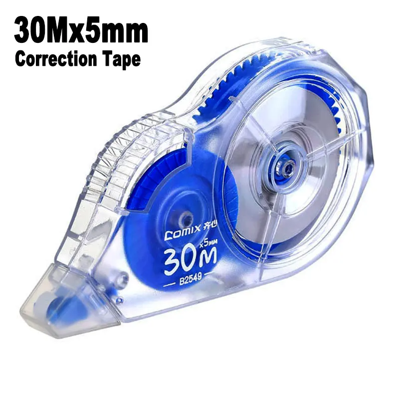 

30Mx5mm PET Correction Tape Roller White Sticker Large Capacity Student Error Writing Corrector Revise Office School Stationery