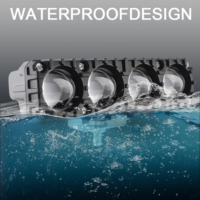 Универсальная Светодиодная Фара Для Мотоцикла 4SMD Желто-белая Ближний Свет