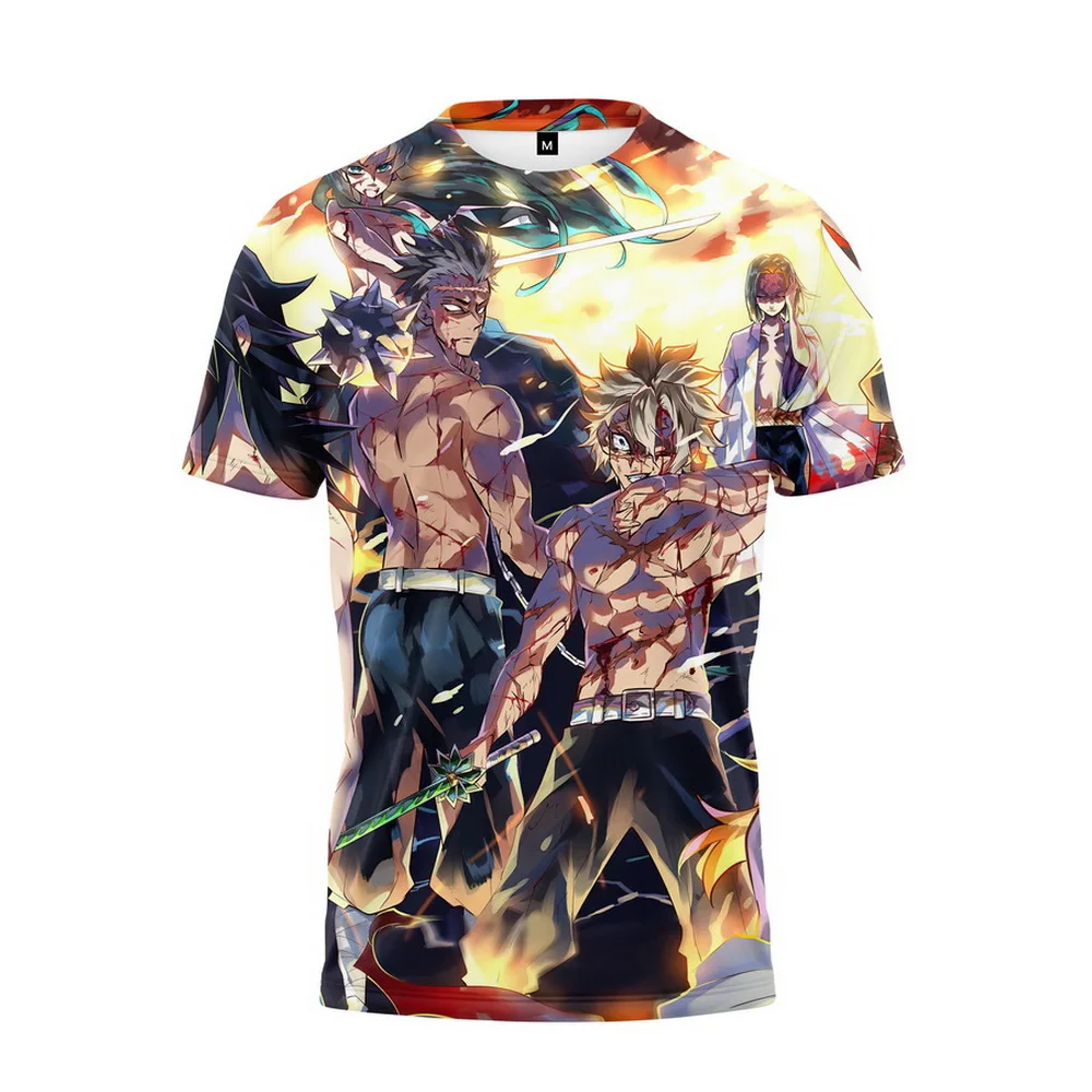 

Summer New Fashion men's T-shirt Animation 3D Shirt Oversized Loose Clothing Retro Short Sleeves