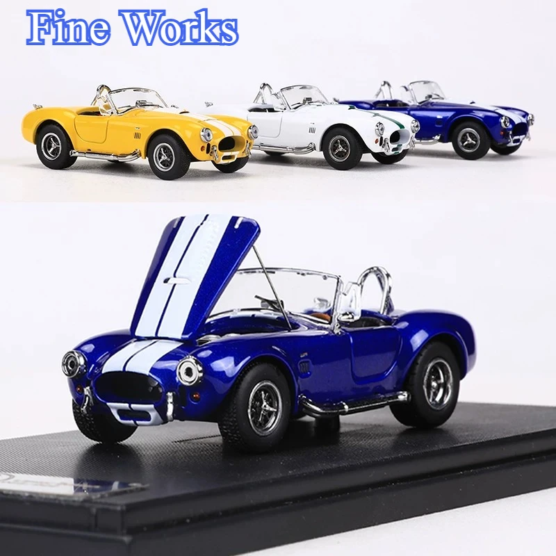 Фото Коллекционная модель автомобиля Fine Works 1:64 Ford Shelby 427 Convertible из сплава - Декоративный предмет для взрослых коллекций - Подарок для мальчика №1