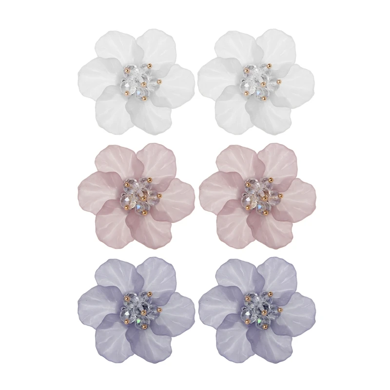 

Minimalist Acrylic Big Flower Petals Piercing Earrings Stud Earrings for Women