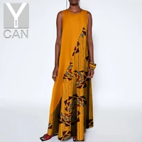 african dresses for women bazin summer female patchwork ankara print loose long dresses match 3 pcs bracelets accessory y2225012