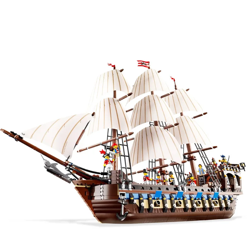 Bloques de construcción de Piratas del Caribe para niños, juguete de ladrillos para armar nave Imperial del Caribe, ideal para regalo, código 10210, Compatible con 22001
