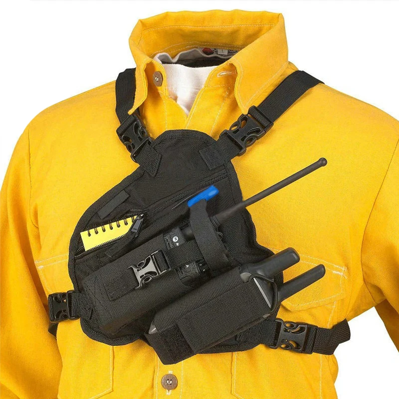 Tactical Shoulder Bag Men Outdoor Adjustable Shoulder Chest Bag For Walkie Talkie Pouch Holster For UV-5R BF-888S