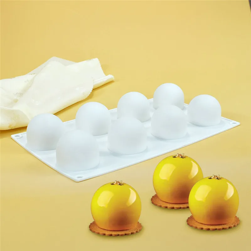 

2022 Diy Cake Decorating Tools Silicone Cake Mold Pastry Tools 4.8cm 3d Ball Round Half Sphere Chocolate Mousse Mold Baking Pan