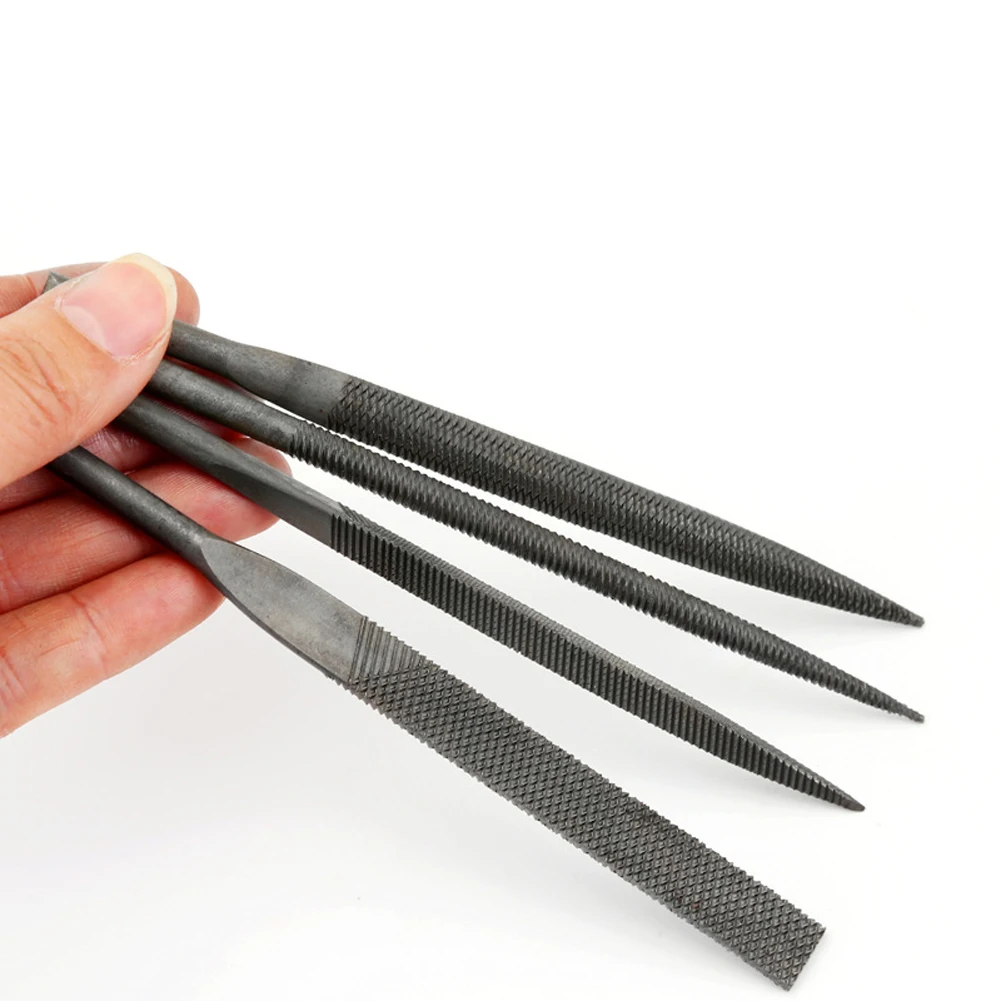 

4pcs Pneumatic File Blades Flat/round/semi-circle/triangle File 5*125mm For Deburring Carving Pneumatic Tool Accessories