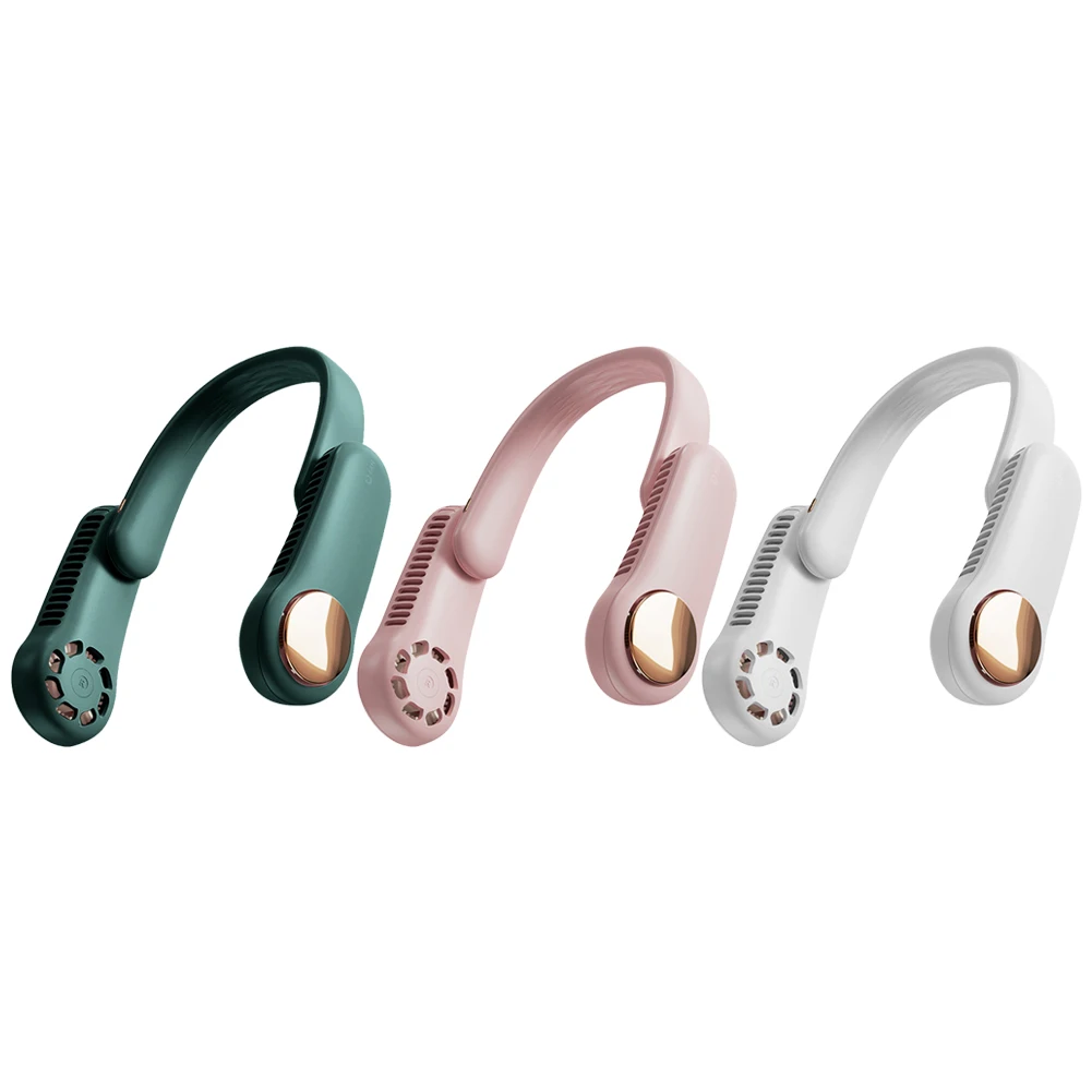 

Silent Hanging Neck Fan Outdoor Travel Office Leafless Wearable Air Cooler Outdoor Sports Air Cooling Bladeless Mute Lazy Fans