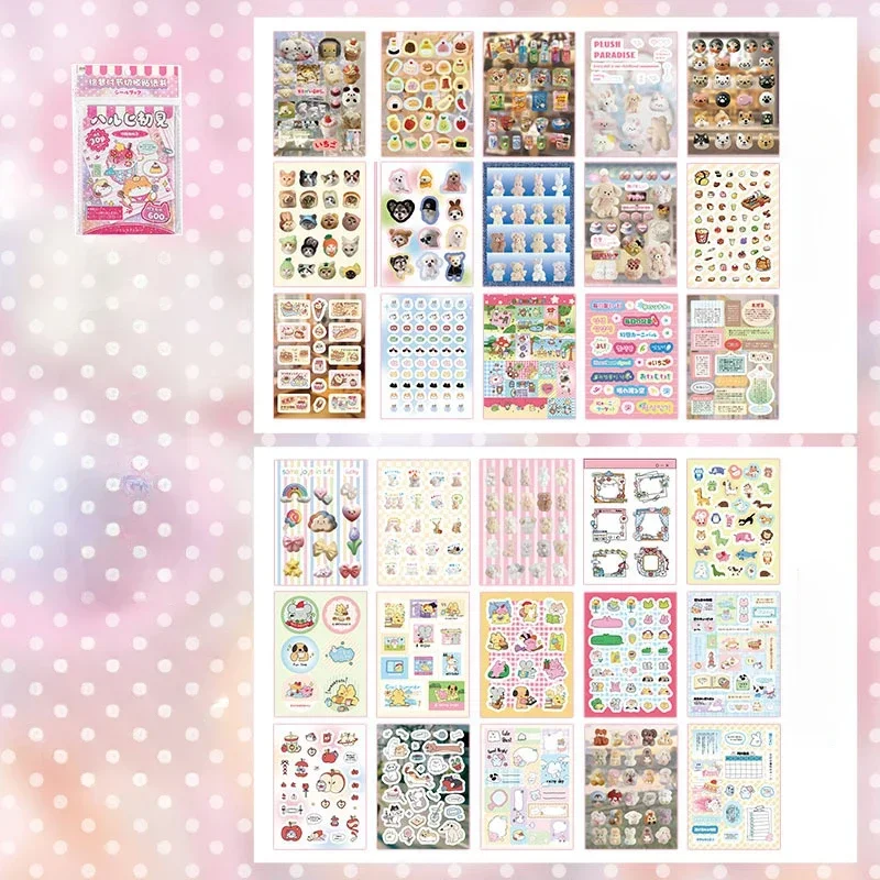 Канцелярские стикеры и наклейки в стиле аниме Y2K 600 шт