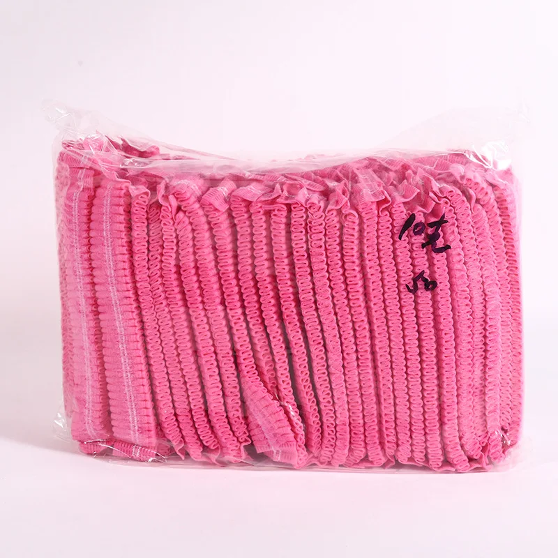 

100pcs Disposable Shower Caps Hat Bathing Caps Hotel One-Off Elastic Shower Cap Clear Hair Salon Bath Caps