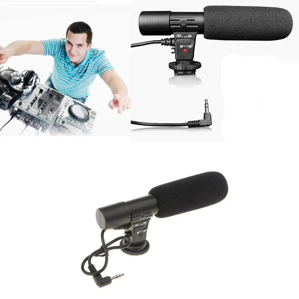 

PRO DV Stereo MIC Microphone 3.5mm External for Digital Camera DV Laptop