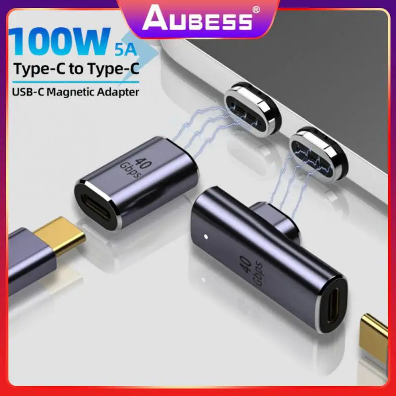 

Magnet Usb C To Type C Converter 8k@60hz Aluminum Alloy Pd Charger 40gbps 100w Fast Charging For Macbook Data Transfer