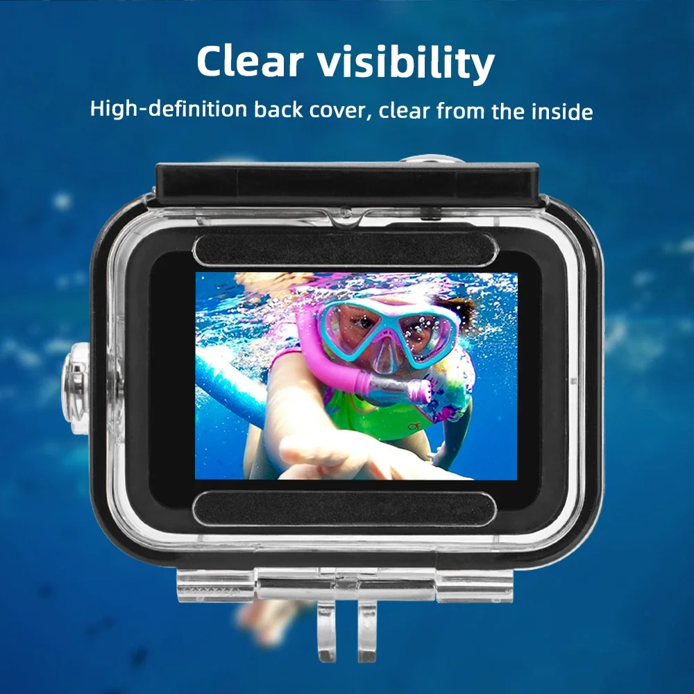 Фото Flymile 60 м водонепроницаемый чехол для камеры Gopro 13, защитный чехол для серфинга/плавания/дания, аксессуары для подводной фотографии №4