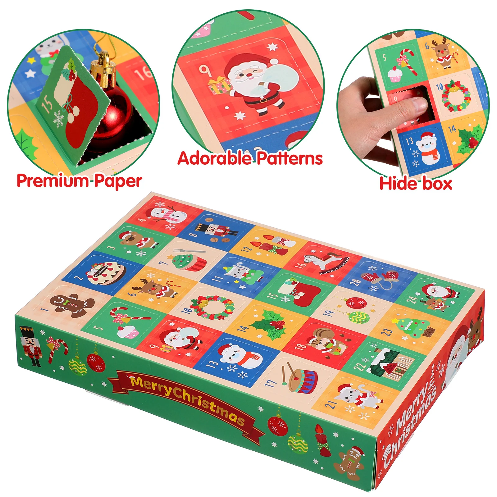 5 шт. коробки для рубашек подарков рождественский календарь подарок