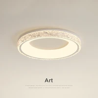 minimalist warm and creative round bedroom lamp 2022 new crystal book room lamp led master bedroom ceiling lamp