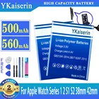 Запасной аккумулятор ykaisсеребрин для Apple Watch Series 1 2 Series 1 Series 2 38 мм 42 мм батареи + Бесплатные инструменты