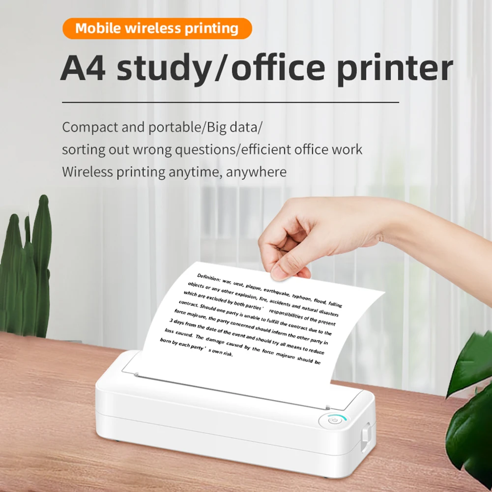 

Portable Mini Thermal Printer Inkless Photo Label Wrong Question Printing WiFi/Bluetooth-compatible Wireless Printer A4 Maker