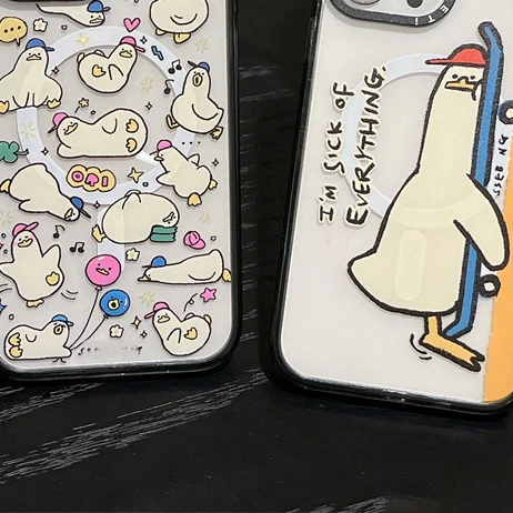 

MagSafe Cute Duck Phone Case Cover for IPhone 11 12 13 14 Pro Max Case for IPhone 14 Pro Max