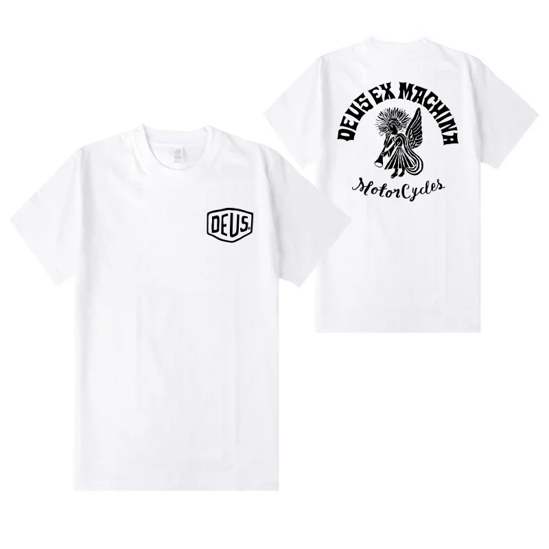 Летняя модная футболка 2024 для мужчин и женщин DEUS Ex Machina хлопковая с короткими