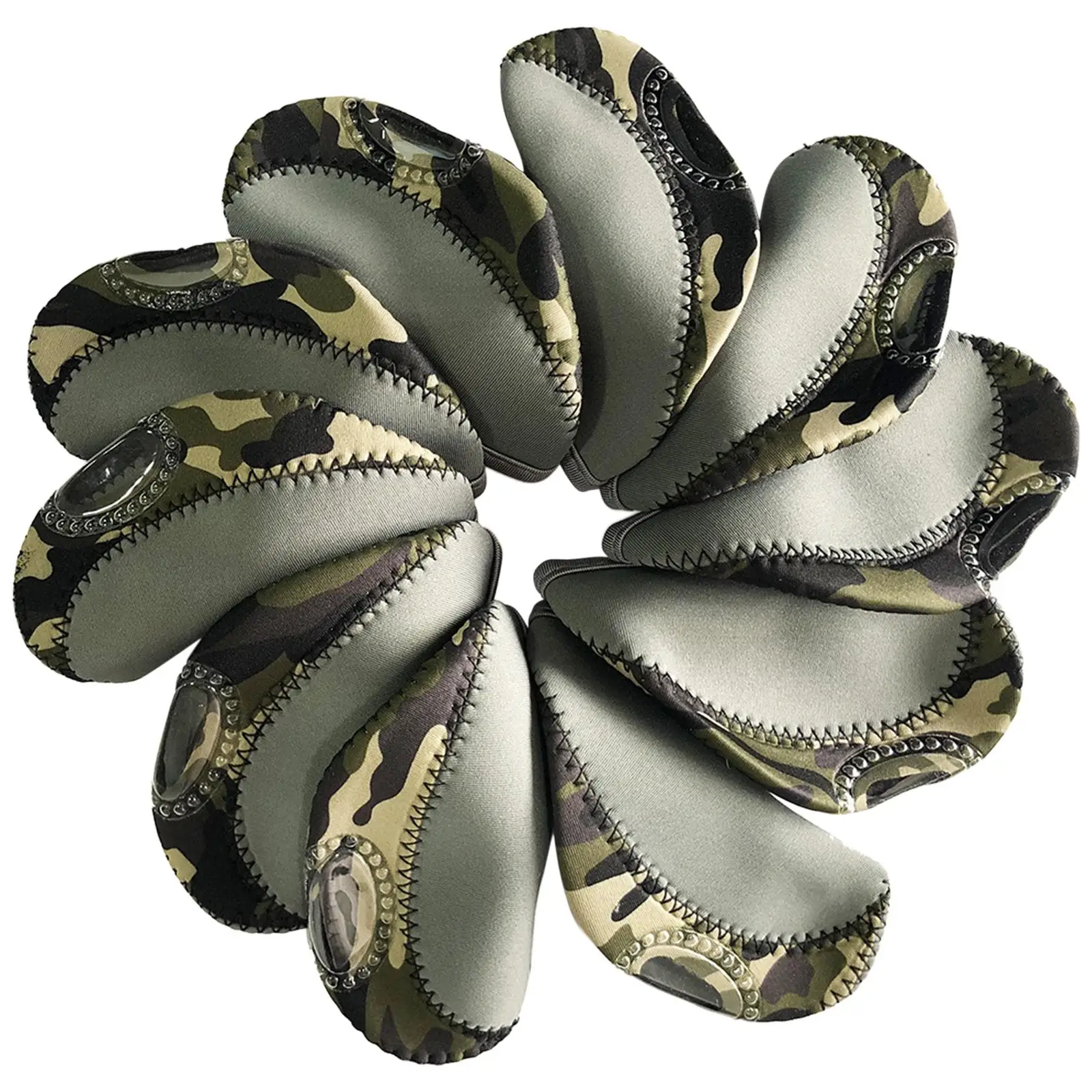 

10 Pieces Durable Golf Iron Headcover Wedges Protector Guard Waterproof Anti Scratching Club Protection Golf Accessories