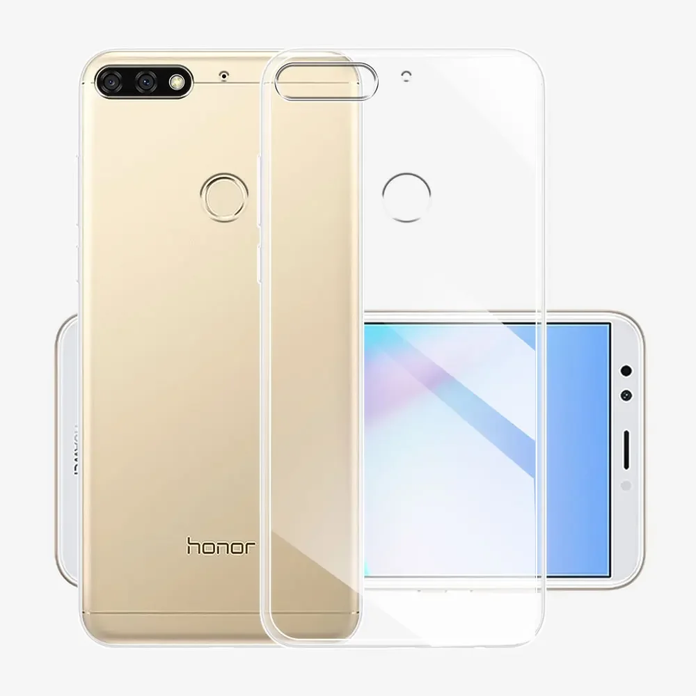 Для Honor 7C 5 99/7C RU 5.7 Чехол прозрачный мягкий силиконовый телефон для 7S 7A Pro Prime 8C 8A Fundas