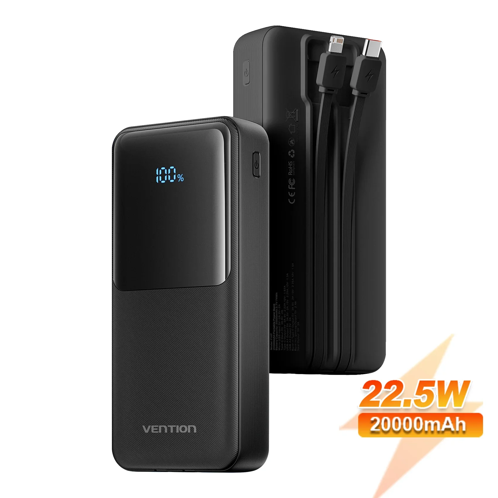 Power Bank 20000 мАч Портативное PD 22 5 Вт Быстрое зарядное устройство Внешний