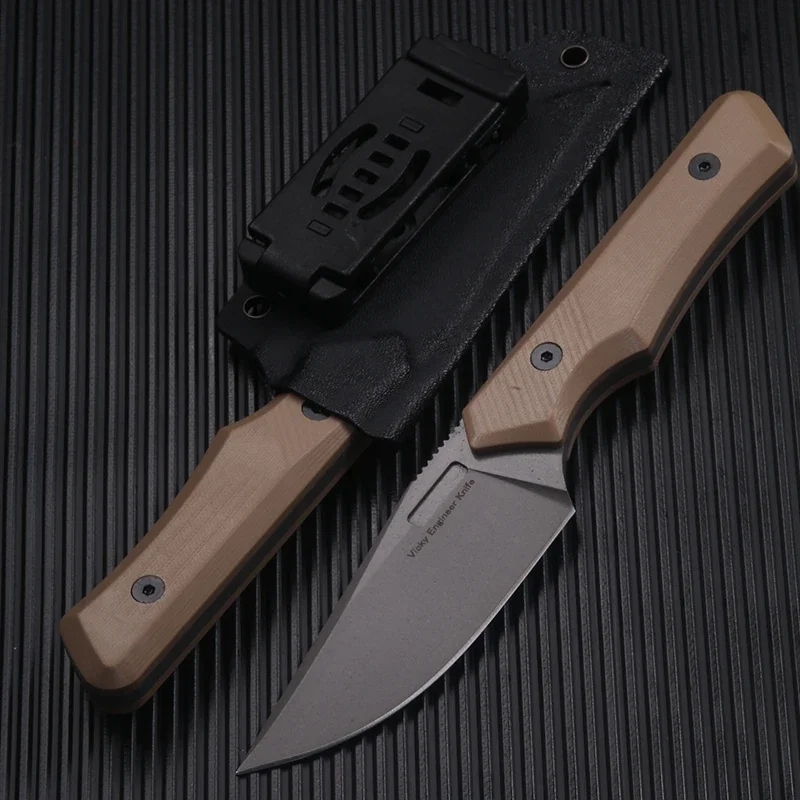 Нож CIVIVI M2 запасной с фиксированным лезвием и зажимом для ремня Kydex ручка tan G10 (7 8 см