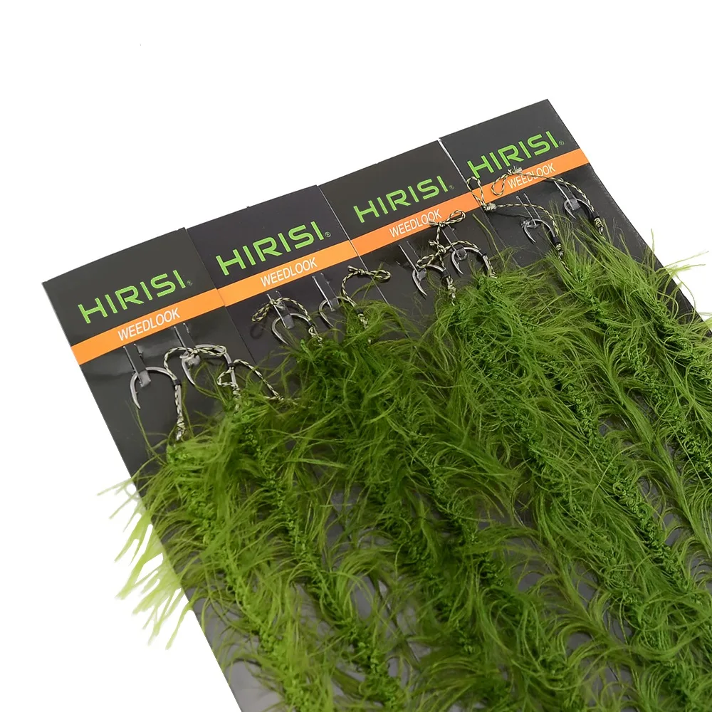 Рыболовный крючок Hirisi Weed Carp готовый для волос готовые завязанные аксессуары (4)