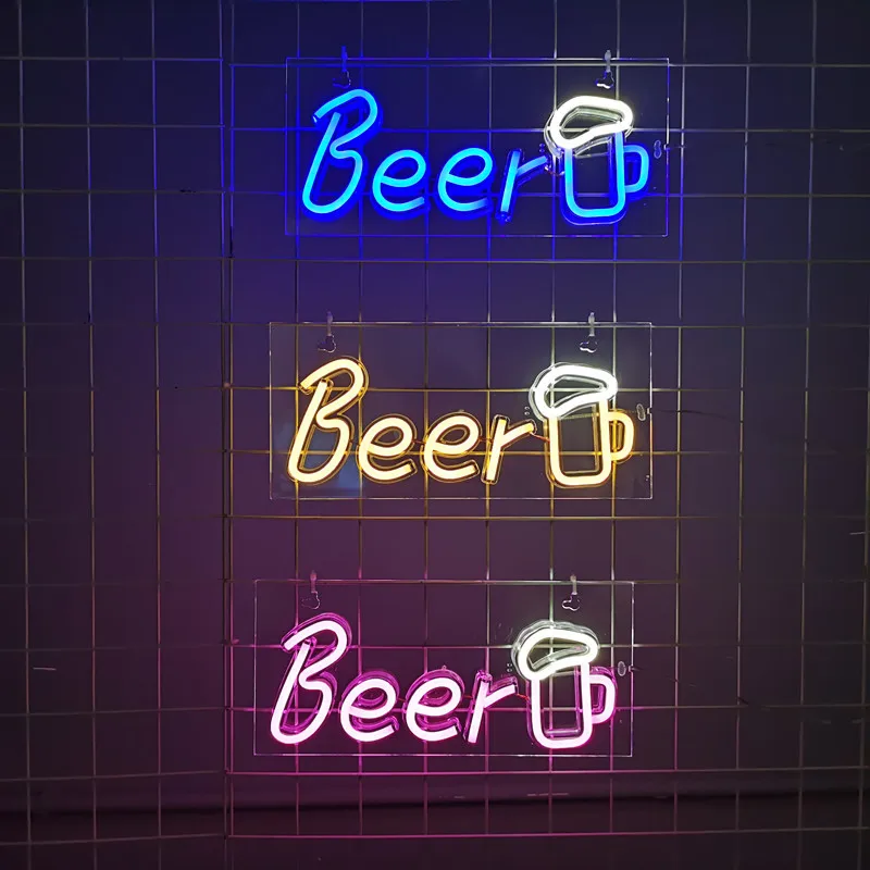 

Beer Time Mugs Neon Sign Light LED Cup Modeling Nightlight Decoration Baby Room Home Shop for Party Wedding Birthday