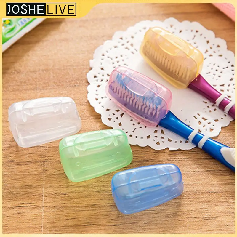 

/Lot Travel Toothbrush Head Cover Case For Travel Hiking Camping Toothbrush Box Brush Cap Case Support Bathroom Accessory