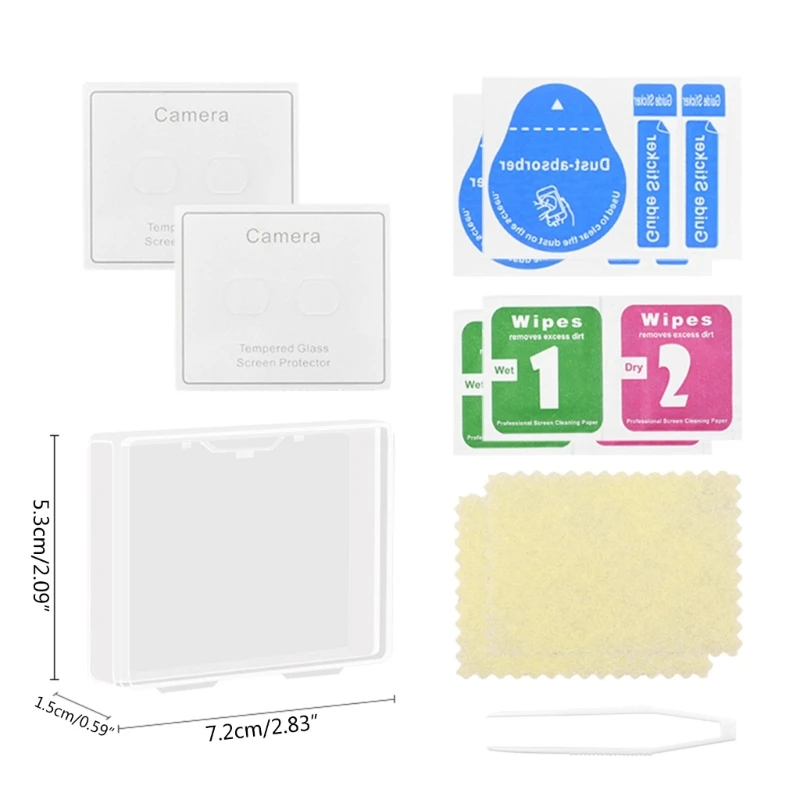 

Tempered Glass Film Camera Protectors Anti-Scratch Screen Accessories with Dust Absorber for Mini 3 Pro/Mini 3