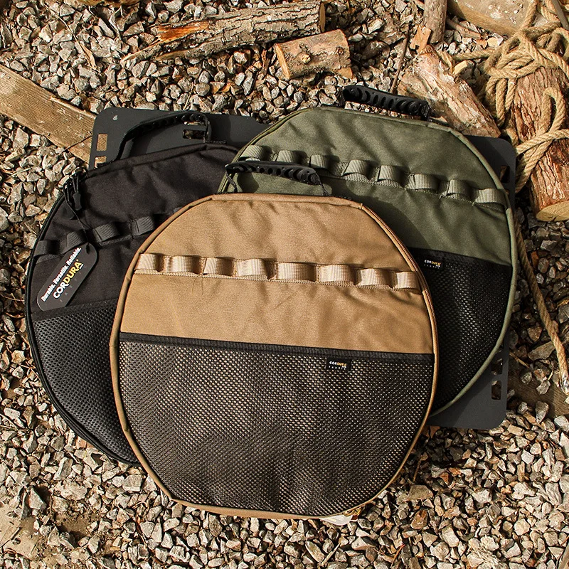 

Barbecue Self-driving Iron Cast Pot Frying Outdoor Pan Thickened Bag Plate Camping Bag Tote Storage Bag Storage Portable Pan