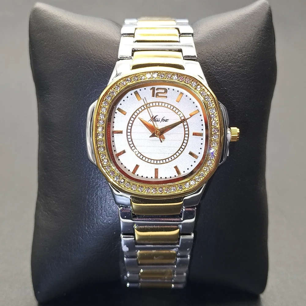 

MISSFOX Women Watches Classic Fashion Stainless Steel Ladies Quartz Wrist Watch Casual Silver Gold Waterproof Clock Dropshipping