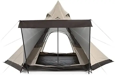 

Pyramid Tent - Hexagonal Pyramid Tent Tent Outdoor House Kits to Build to Live in - Thickened Rainproof Camping Indian Tent