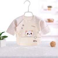 0 3 months newborn clothes pure cotton new newborn baby digging back shirt lace up top half back