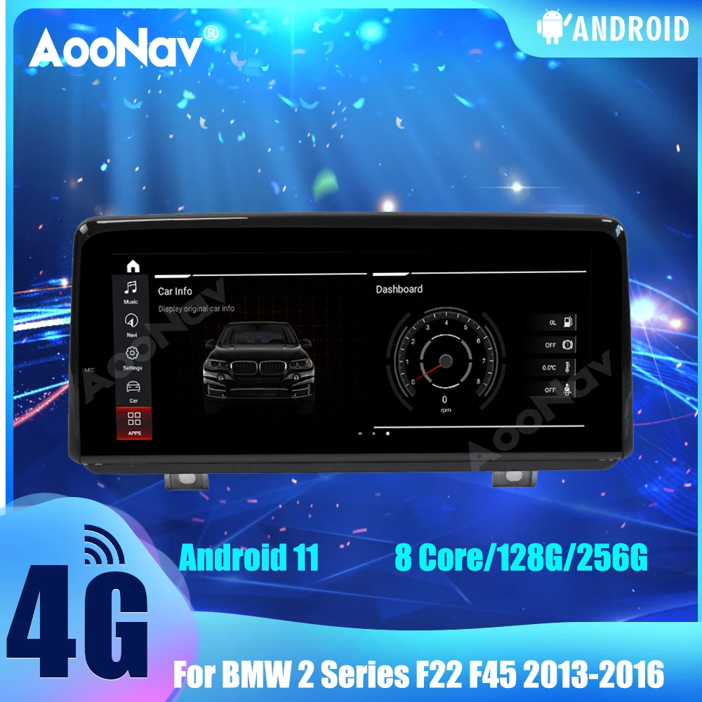 

Автомагнитола 2 Din 256G для BMW 2 серии F22 F45 2013-2016 Android 11 сенсорный экран Sceen GPS навигация Авторадио мультимедийный плеер