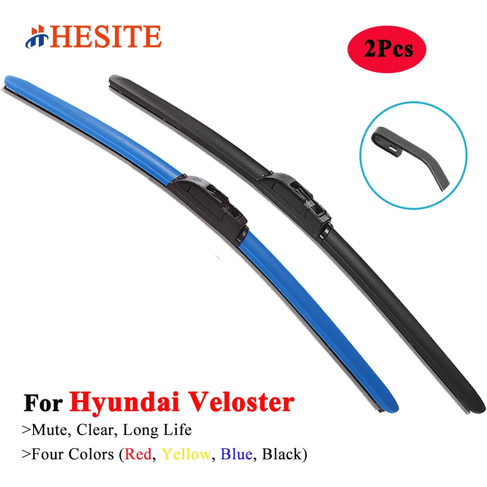 

HESITE Colorful Windshield Wiper Blades For Hyundai Veloster FS JS N Coupe 2011 2012 2016 2018 2019 2020 2021 2022 Hybrid Wipers