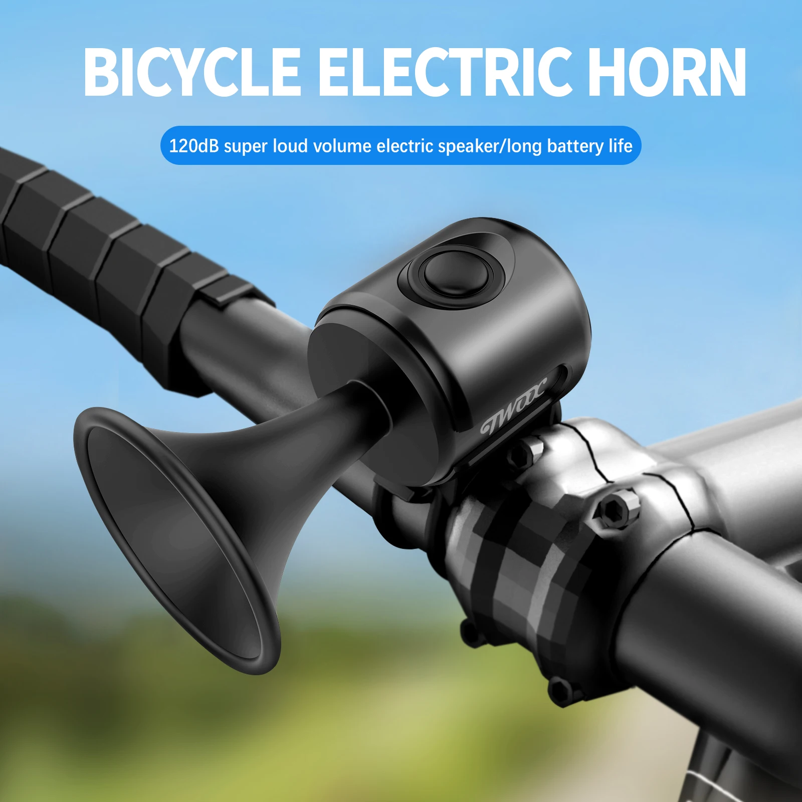 

ZK30 Scooter Bicycle Electronic Bell 120 DB E-bike Siren Trumpet Alarm Cycling Audio Warning Alert Safety Riding Bike Part