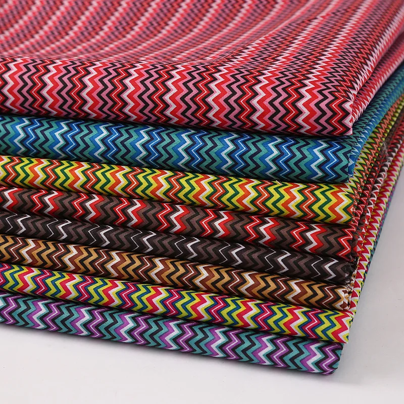 

Цветной волнистый узор, Полиэстеровая ткань 100x150 см, декоративная ткань для багажа, ткань в этническом стиле, жаккардовая ткань