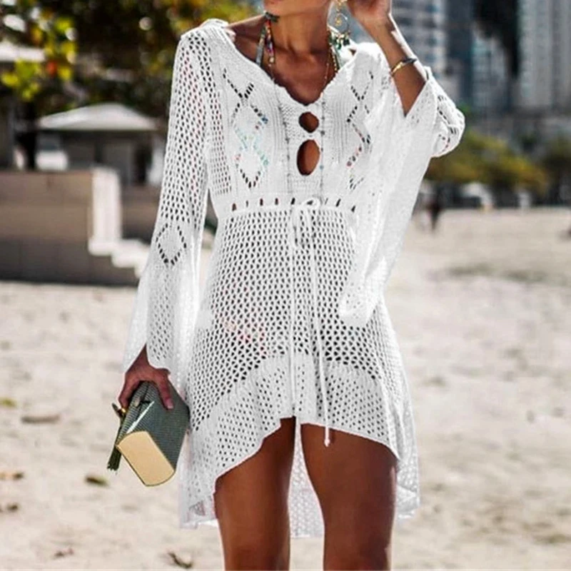 

Beach Tops Sexy See-Through Dress Bikini Coverall Net Coverall