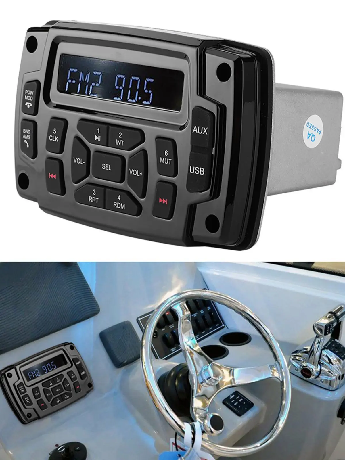 

Waterproof Marine Stereo Bluetooth Radio Motorcycle Audio Boat Car MP3 Player Auto Sound System FM AM Receiver For SPA UTV ATV