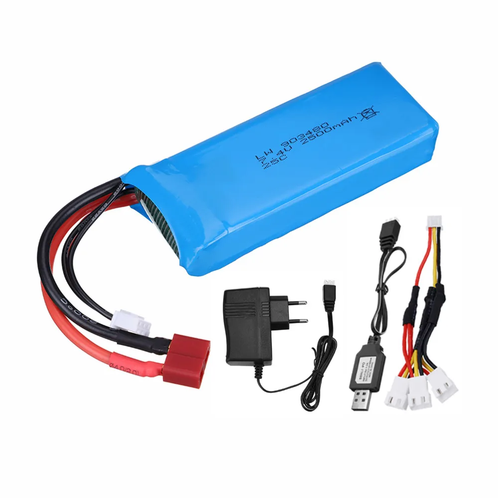 

Литий-Полимерный Аккумулятор 7,4 В, 2500 мАч для Wltoys 144001, 12428, 12423, запчасти для радиоуправляемых автомобилей, 2s, 7,4 В, 903480 аккумулятор и зарядное у...