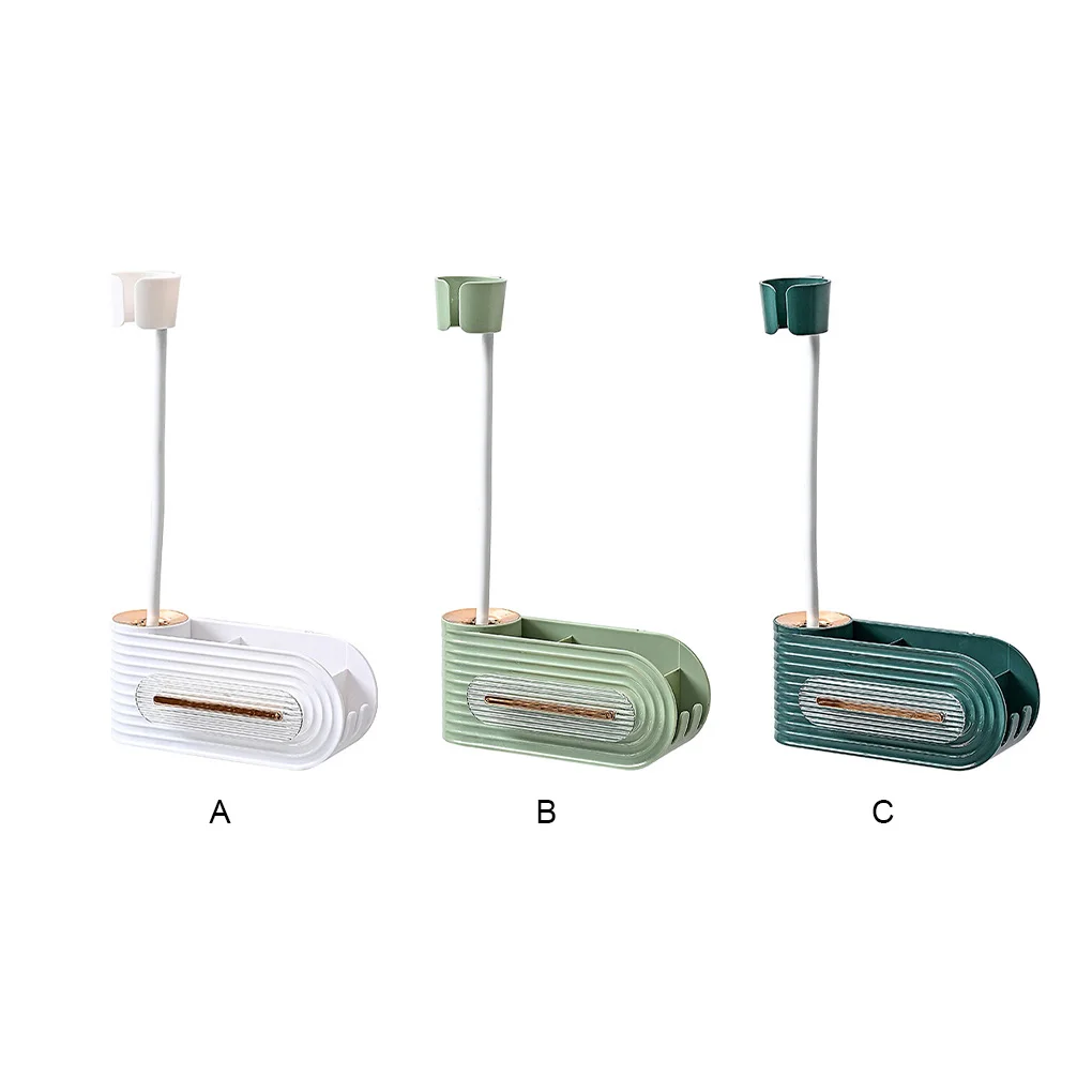 

Держатель для фена пластиковый настенный, без отверстий, белый