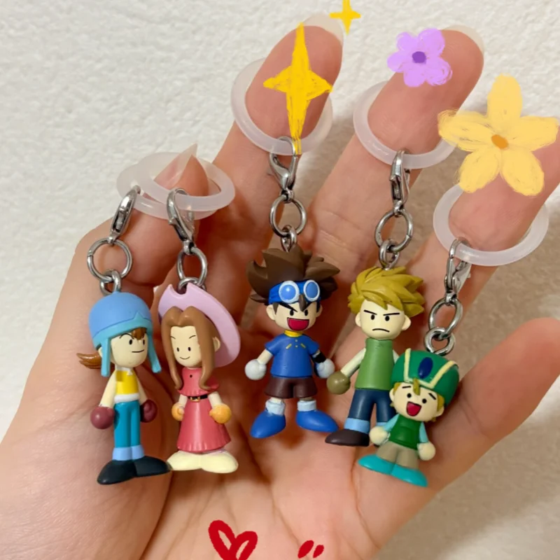 Фото Брелок-подвеска Digimon Adventure Bandai Gashapon: Тайчи Ягами, Ямато Ишида, Коширо Изуми, сумка, зонт, ключница №1