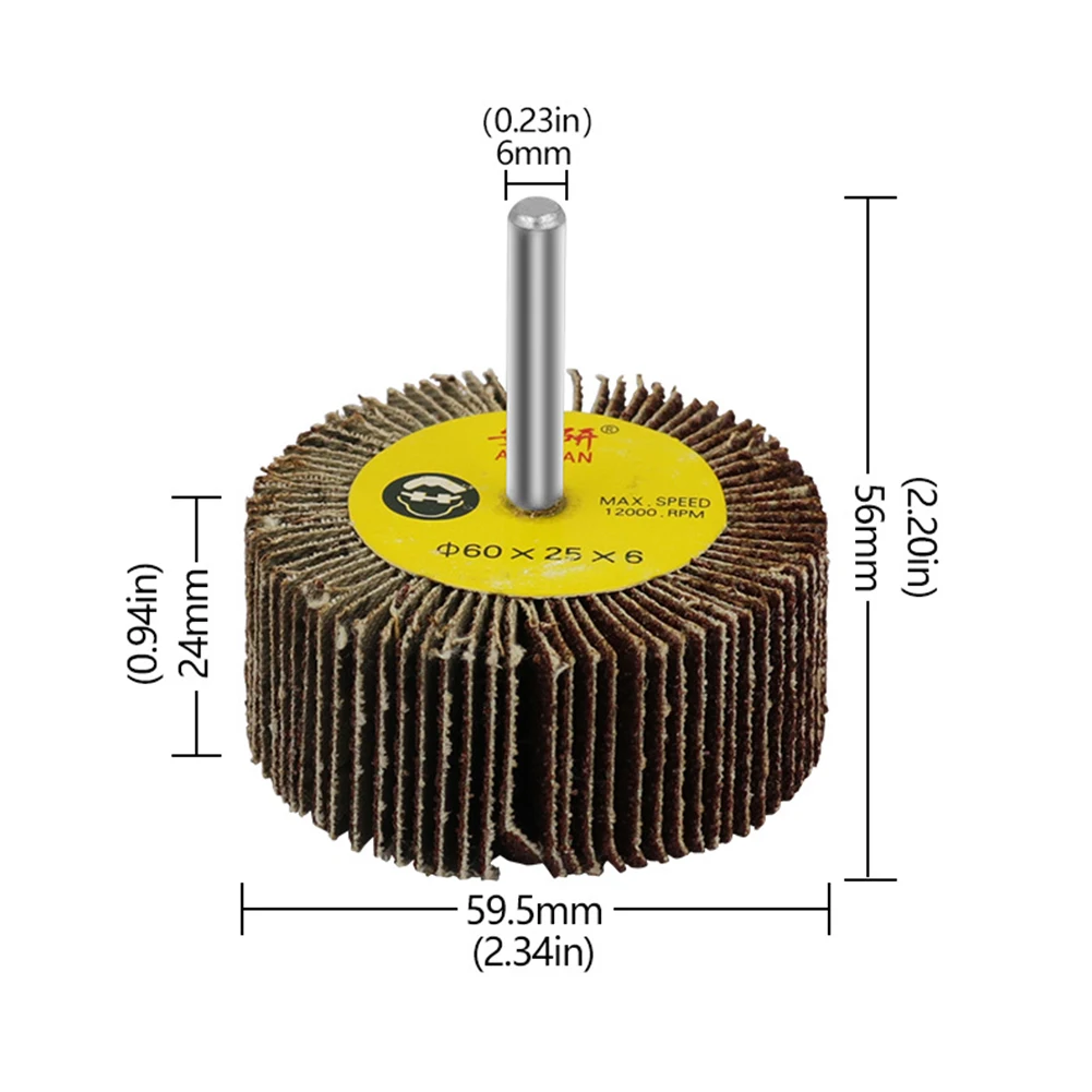 

8pcs 80 Grit Sanding Flap Wheel Disc 6mm Shank Abrasive Grinding Wheel Sandpaper Polishing Tools For Rotary Tools 15-80mm
