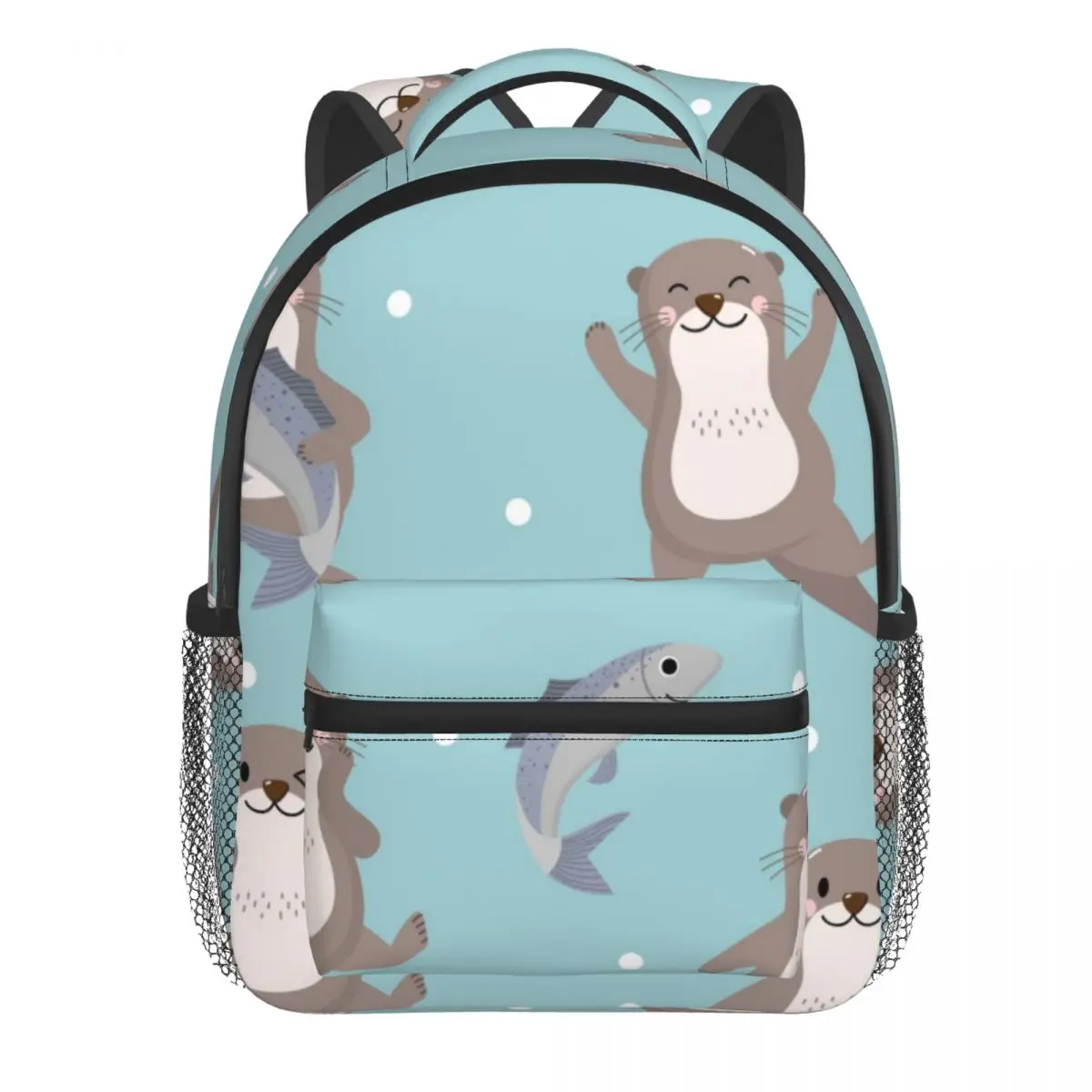 2022 Children Backpack Toddler Kids School Bag Cute Otter And Fish Kindergarten Bag for Girl Boys