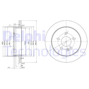

DELPHI BG3398 задняя панель диска MS.W163