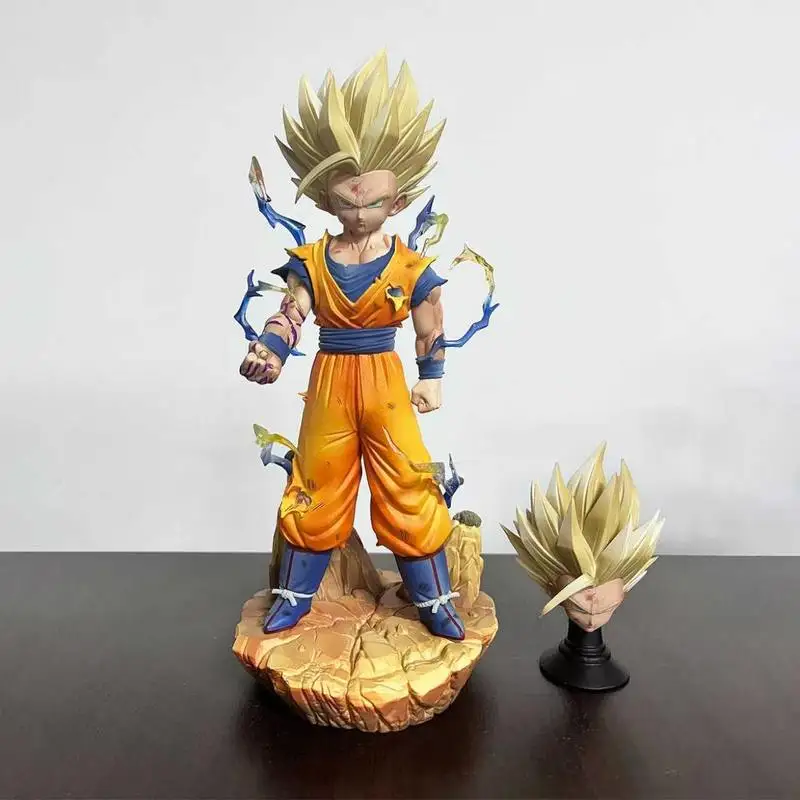 Фото Фигурка Гохана Супер Сайяна 2 из Dragon Ball Super в униформе для боевых искусств, 28 см, изысканное настольное украшение, коллекционный предмет для фанатов аниме №1