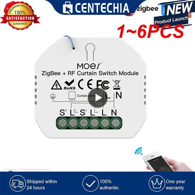 

1 ~ 6 шт. Wi-Fi RF433 переключатель для штор с дистанционным управлением для электрического роликового затвора Tuya Smart Life Google Home Alexa Voice