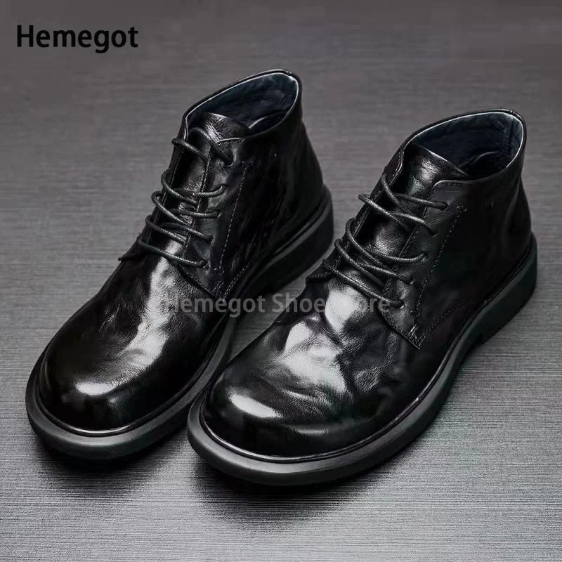 Мужские мотоциклетные ботинки в стиле панк из коровьей кожи ботильоны мужская